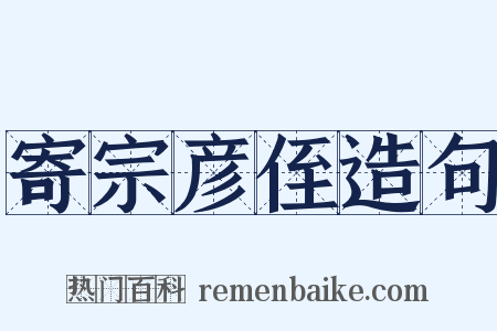 寄宗彦侄造句是什么意思的图片